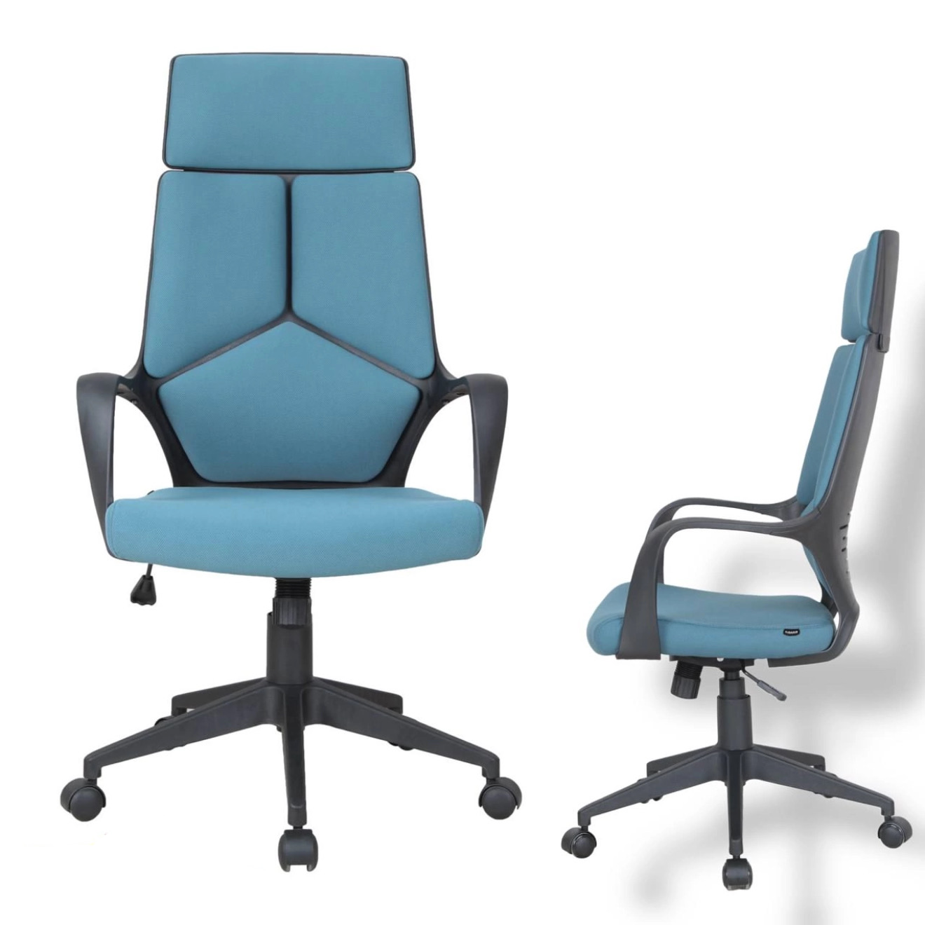 Кресло офисное (ткань, голубое)